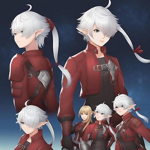 Illustration of Alisaie leveilleur, final fantasy in the style of Kurone rinka