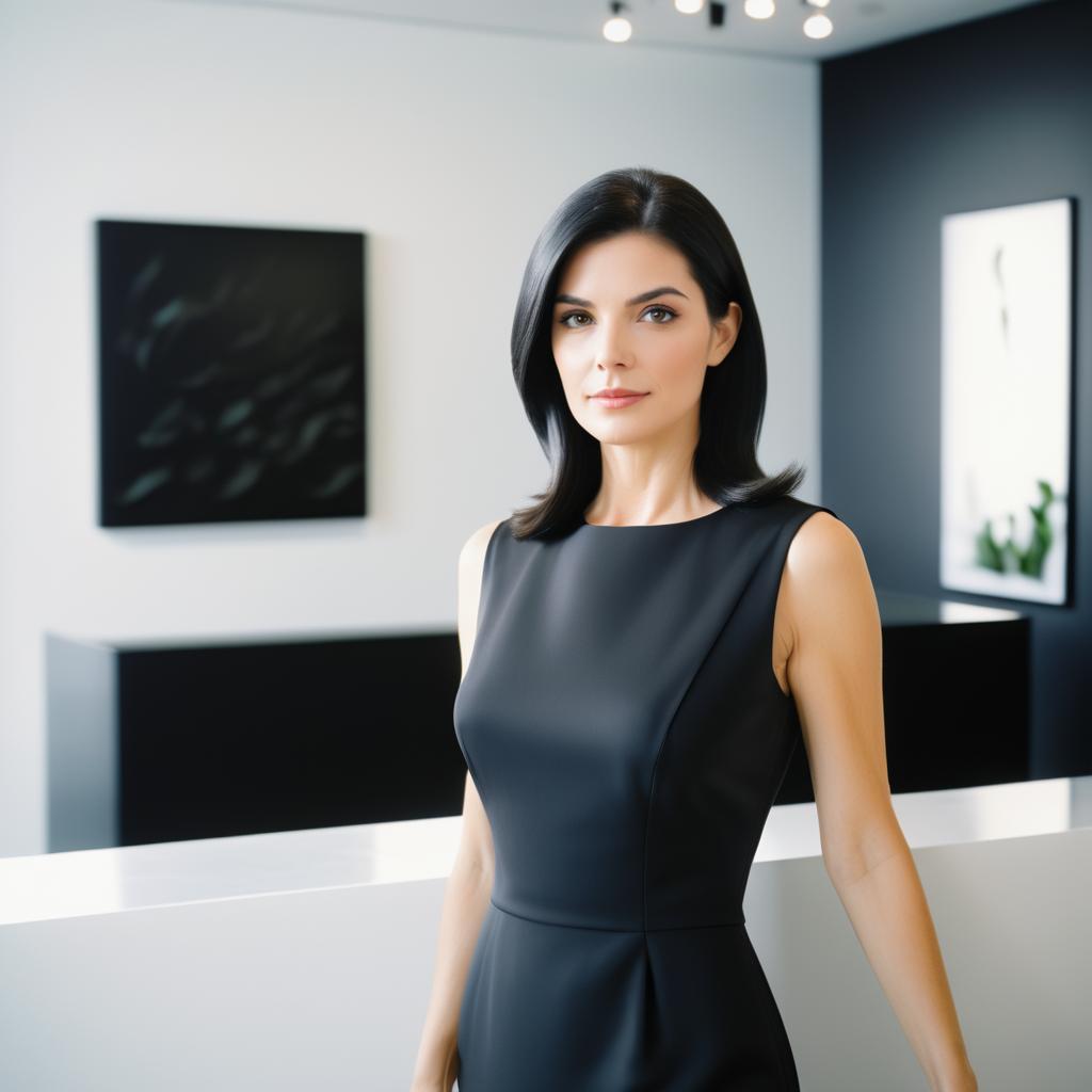 Elegant Businesswoman at Modern Salon