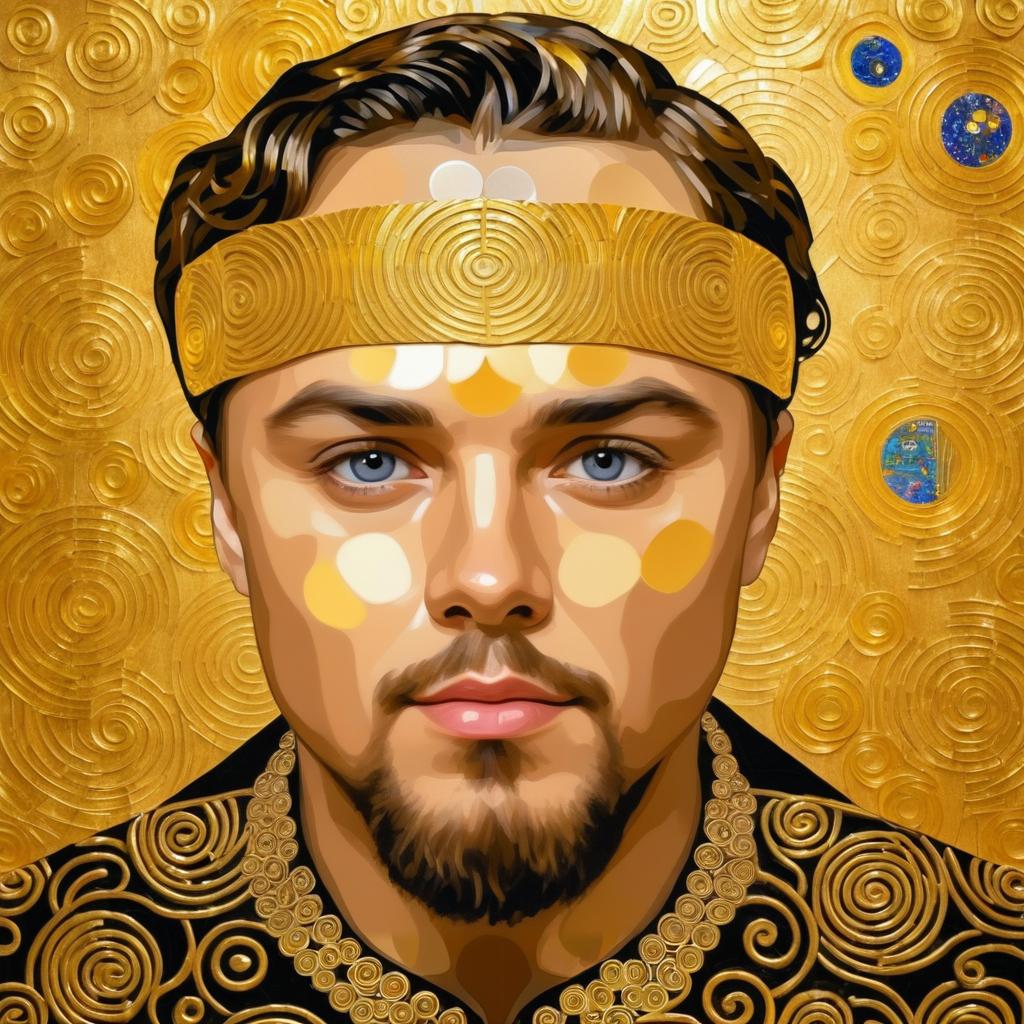 Leonardo DiCaprio Reimagined as Klimt Artwork