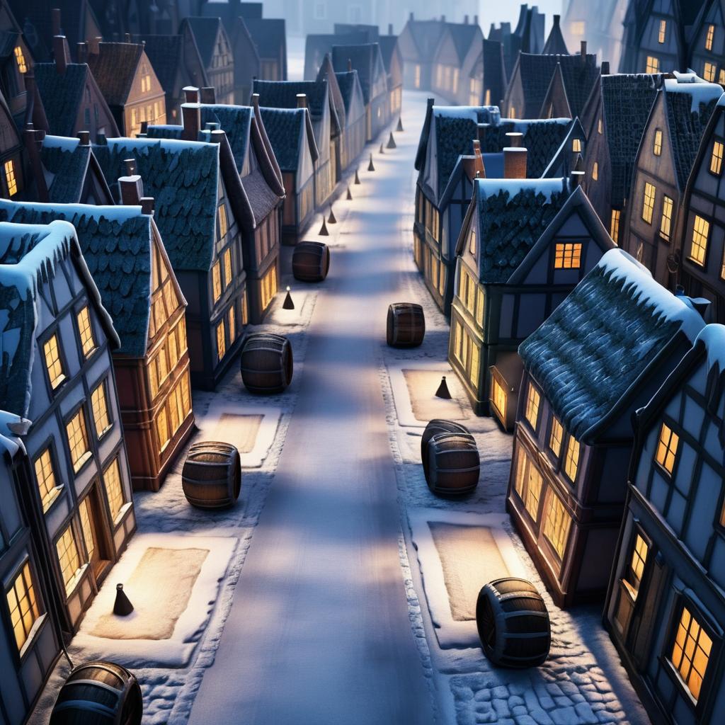 Cinematic Winter Terrain in Danish Town