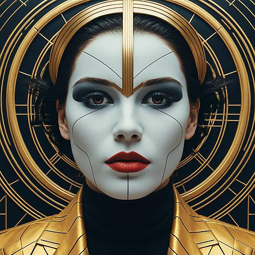 Futuristic Art Deco Portrait