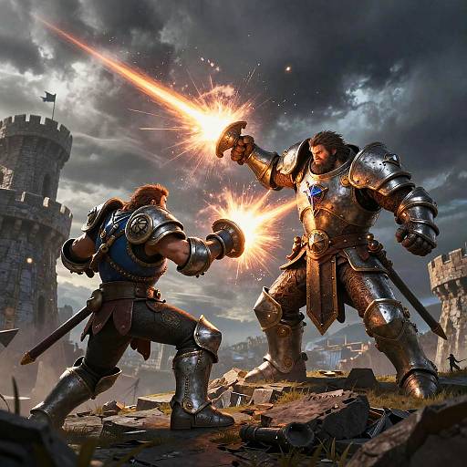 Urgot and Garen Clash on Fortress