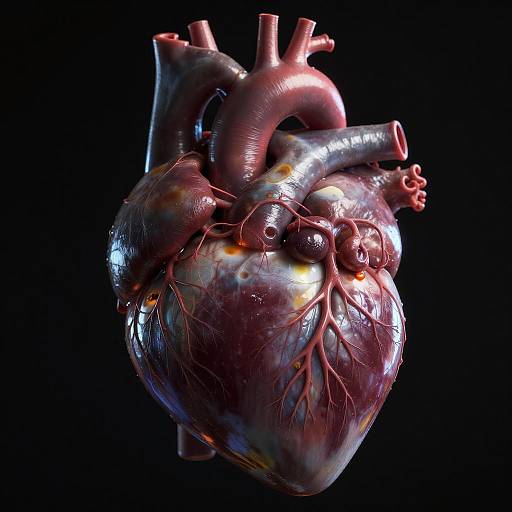 Hyper-Realistic Human Heart in Space