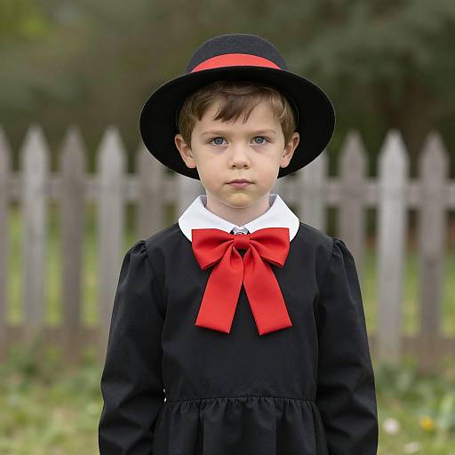 Charming Young Boy in Vintage Mary Poppins Costume