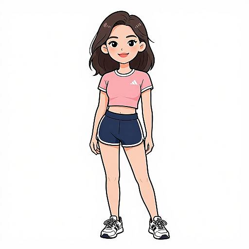 Sporty Woman in Casual Athletic Wear