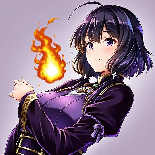 Illustration of Morgan (fire emblem), fire emblem in the style of Yuzu momo