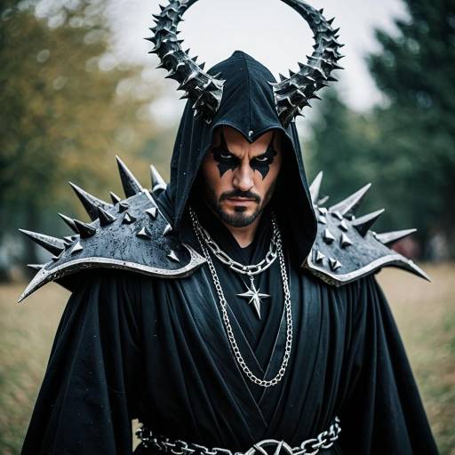 Dramatic Black Doom Sorcerer Cosplay Costume