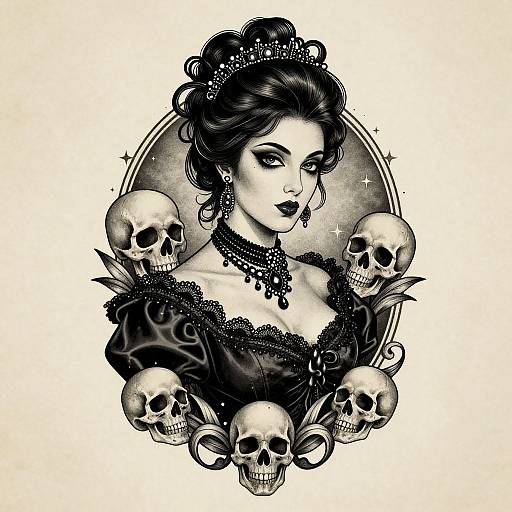 Victorian Gothic Voodoo Woman Art