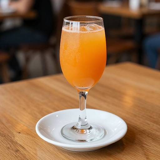 Orange Cocktail on Wooden Table