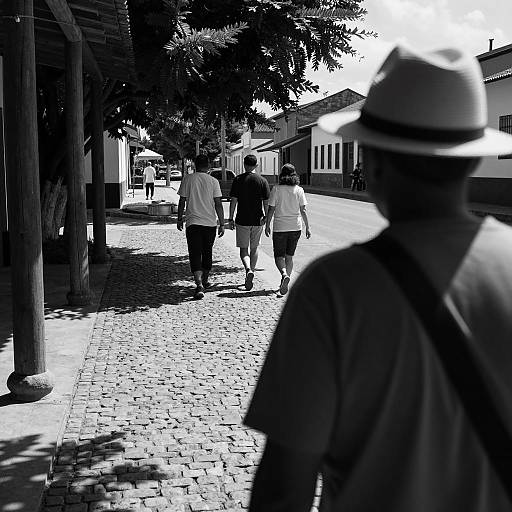 Moody Black-and-White Urban Scene