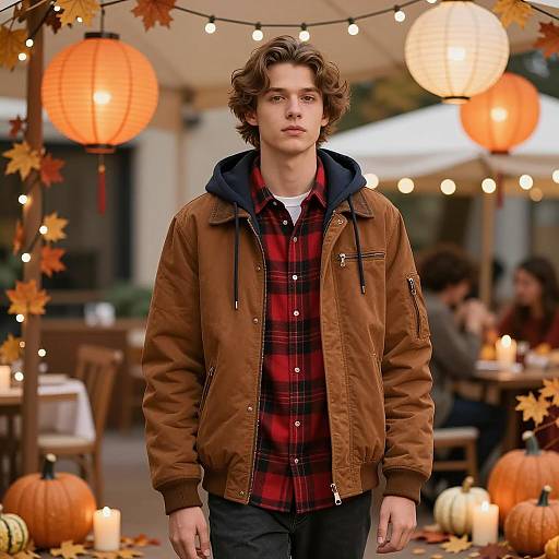 Cozy Autumn Birthday Party Scene