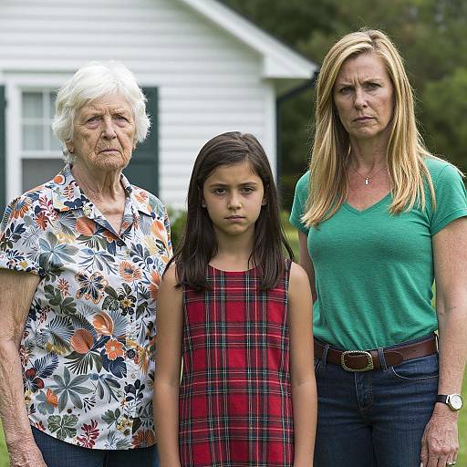 Three Women with Diverse Expressions Outdoors