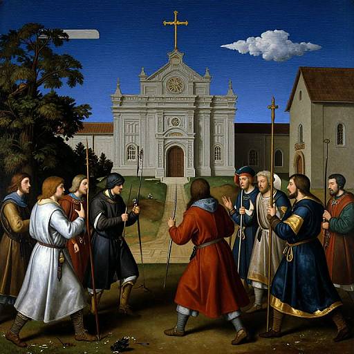 Medieval Catholic Vaporwave Art