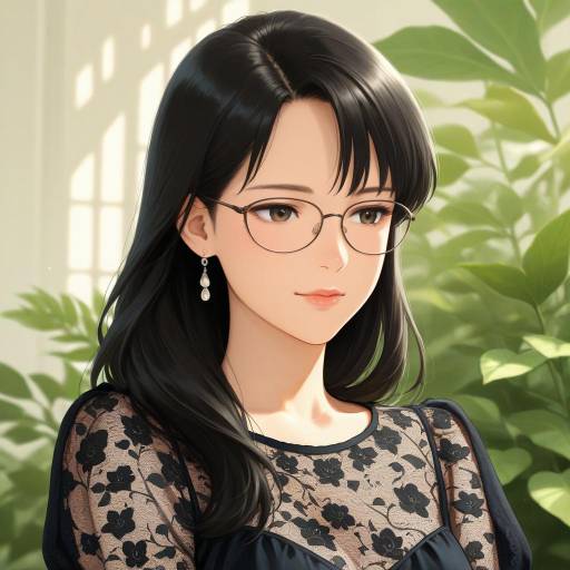 Elegant Portrait of a Ghibli Girl Elegant Portrait of a Ghibli Girl