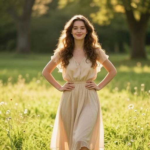 Girl in Sunny Meadow Portrait