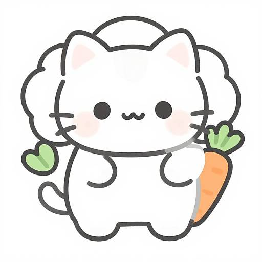 Kawaii Baby Cat Clipping Mask Art