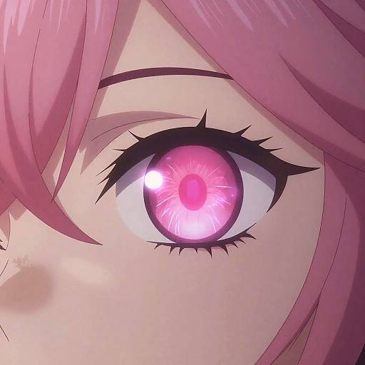 Yae Miko Vibrant Pink Eyes Portrait