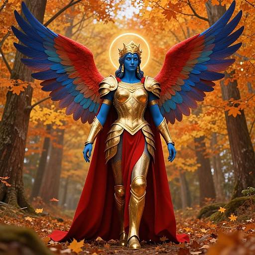 Celestial Guardian in Autumn Forest