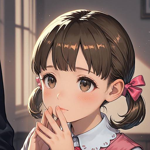 Illustration of Doujima nanako, persona in the style of Shimatani azu