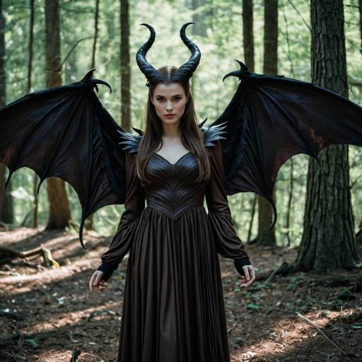 Realistic Brown Maleficent Costume in Nature