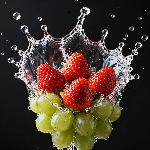 Dynamic Fruit Splash Photography