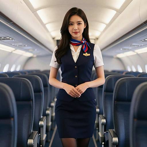 Elegant Flight Attendant in Ultra HD