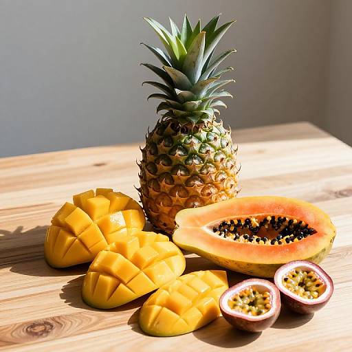 Sunlit Tropical Fruit Symphony