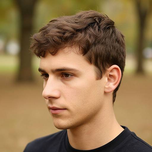 Fit European Man with Bowl Cut