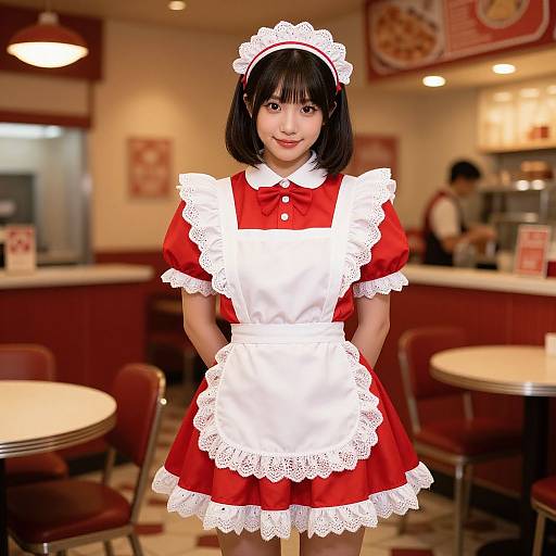 Pizza Hut Maid Outfit Character