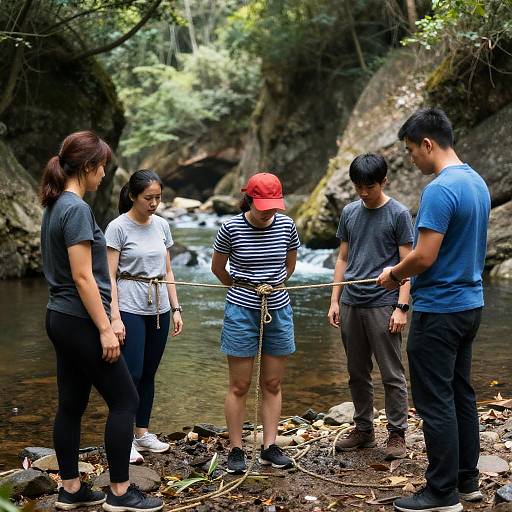 Forest Gathering by the River
