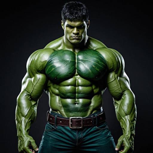 Realistic Hulk Costume Male Portrait