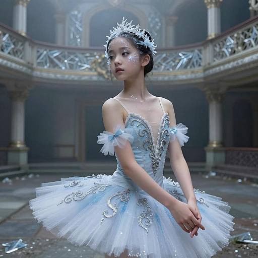 Ethereal Phantom Ballerina in Icy Elegance