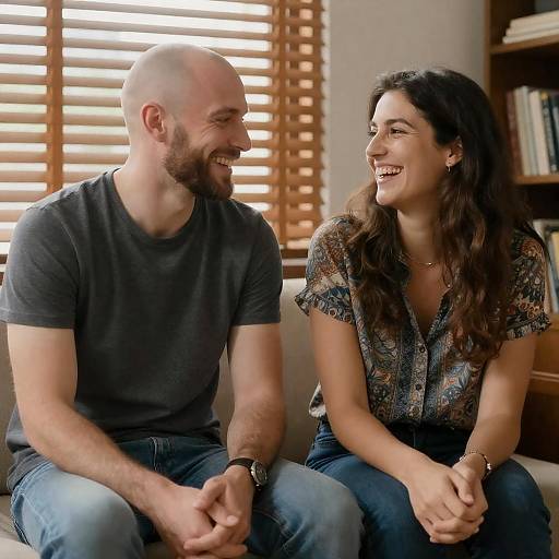 Candid Moment Between Friends in Cozy Setting