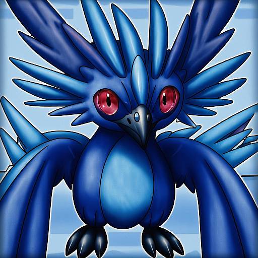 Illustration of Articuno, pokemon in the style of E10