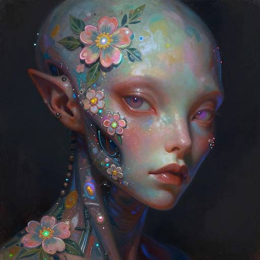 Cyberpunk Alien Cyborg Portrait