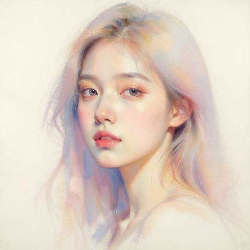 AI Portrait Painting with Pastel Tones
