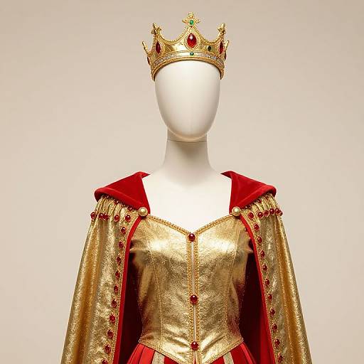 Mannequin in Regal Gold and Red