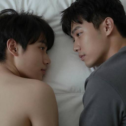 Intimate Portrait of Two East Asian Men