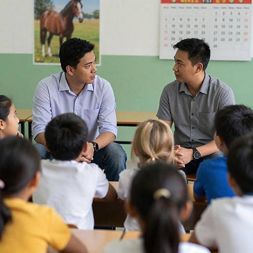 Teachers Talking to Students in Classroom