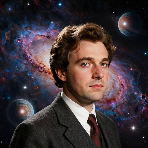 Businessman with Cosmic Background