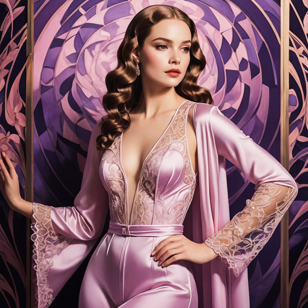 Art Deco Elegance: Confident Woman Portrait