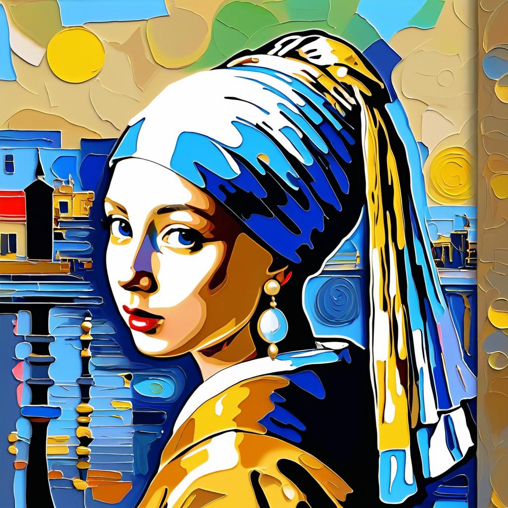 Van Gogh's Vibrant Girl with a Pearl Earring