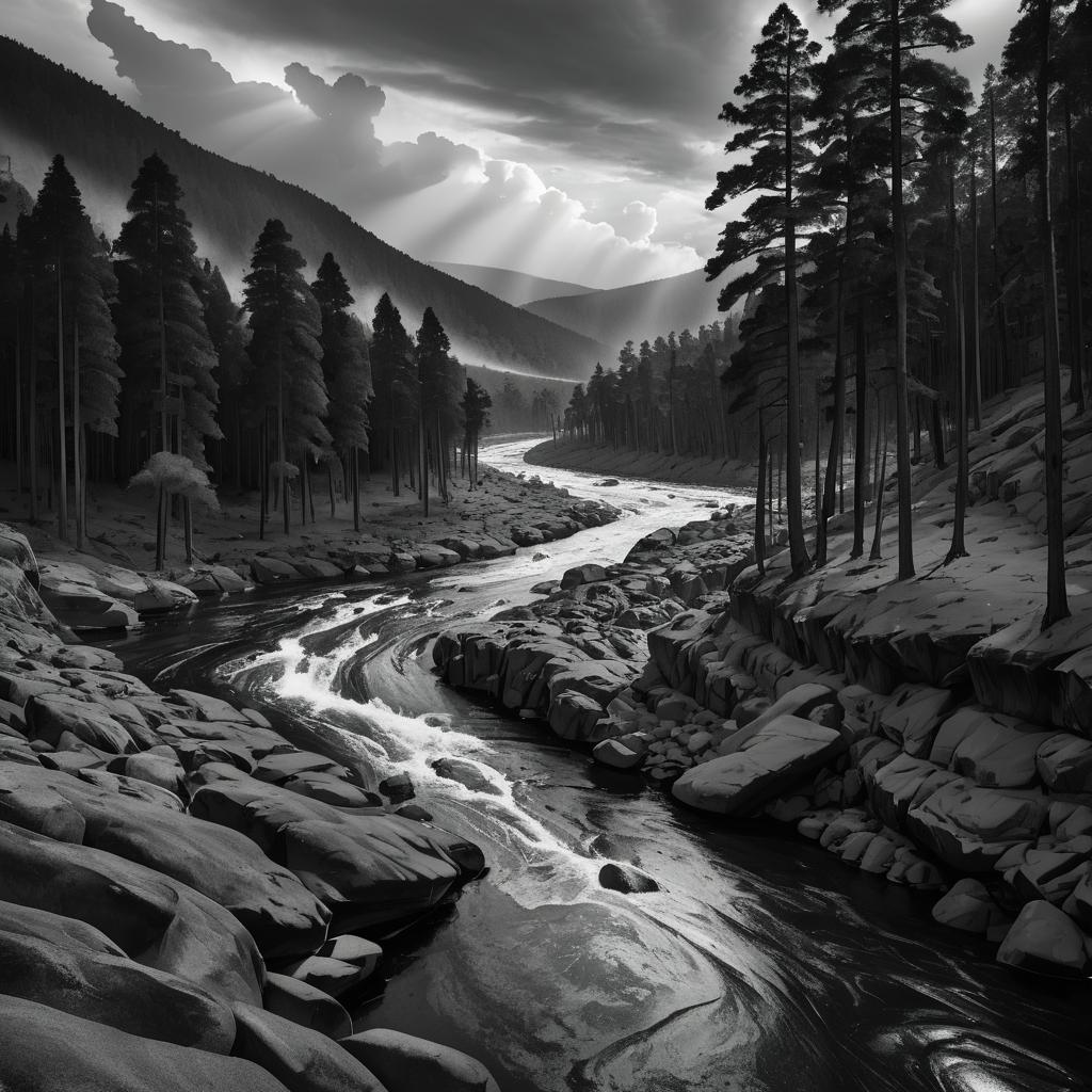 Moody Monochrome of Serpent’s Bend River