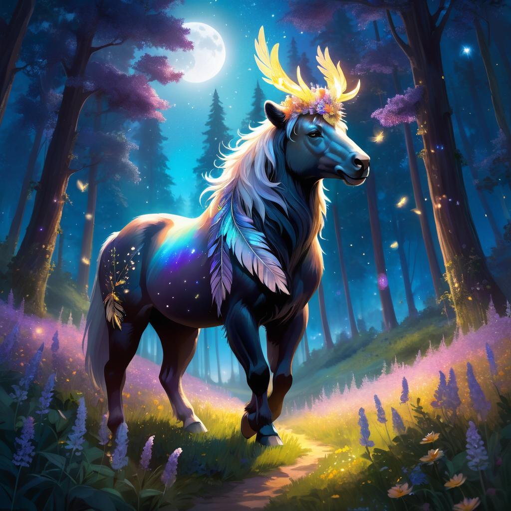 Enchanting Centaur-Bear in a Magical Valley