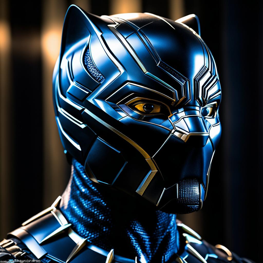 Photorealistic Black Panther Portrait