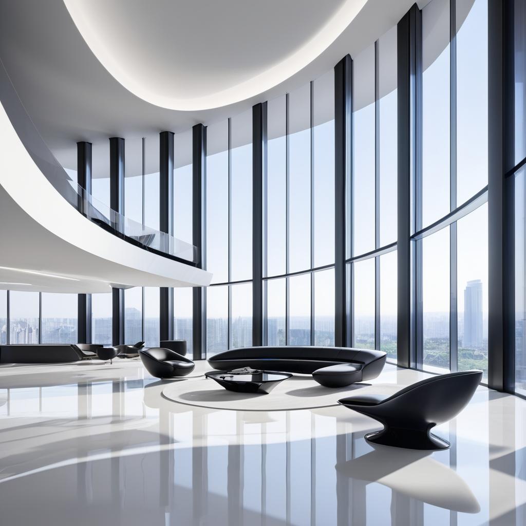 Elegant Modern Lobby by Zaha Hadid Architects