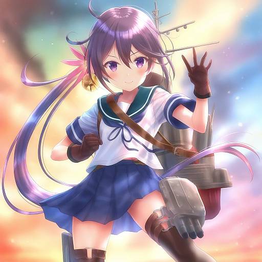 Illustration of Akebono kai ni (kancolle), kantai collection in the style of Goto p