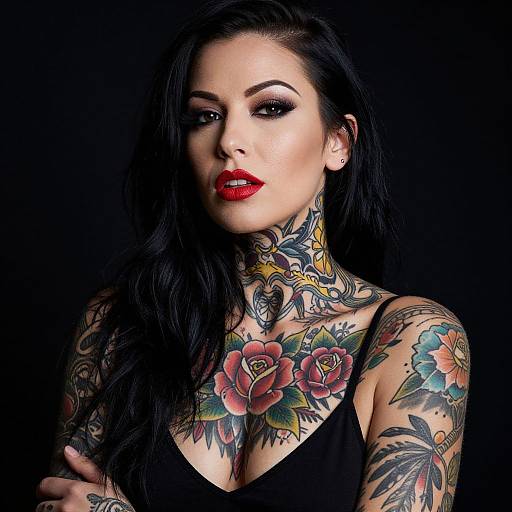 Confident Tattooed Woman Portrait
