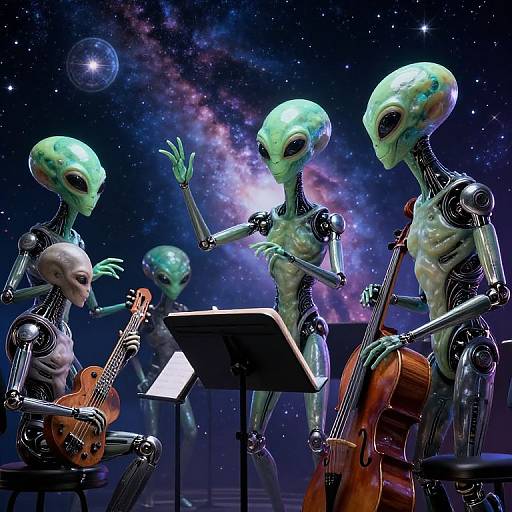 Futuristic Alien Orchestra Conductor