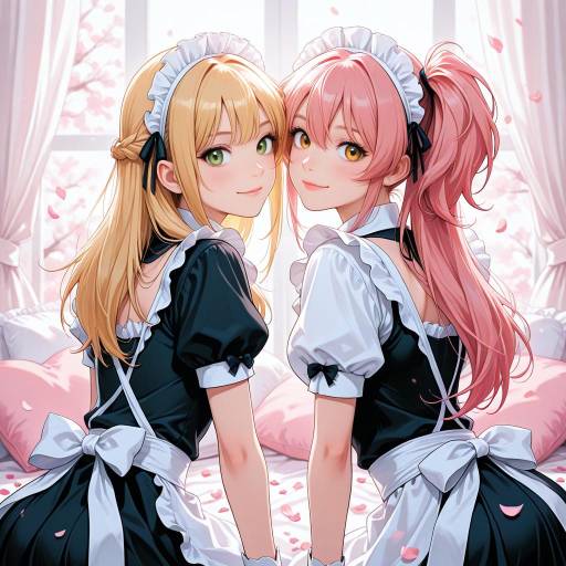 Sisterly Bond: Maids and Petals